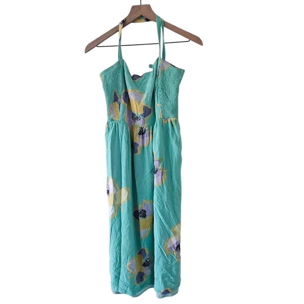 Corey Lynn Calter Aqua Floral Print Midi Dress - Picture 2 of 10